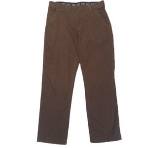 Caterpillar CAT Men's 36x34 Utility Work Pants Stretch Waist Brown Canvas